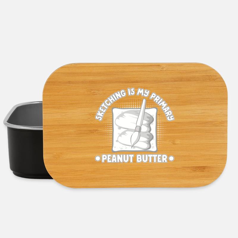 Funny Art Painter Sketching Is My Peanut Butter - Lunch Box - Schwarz