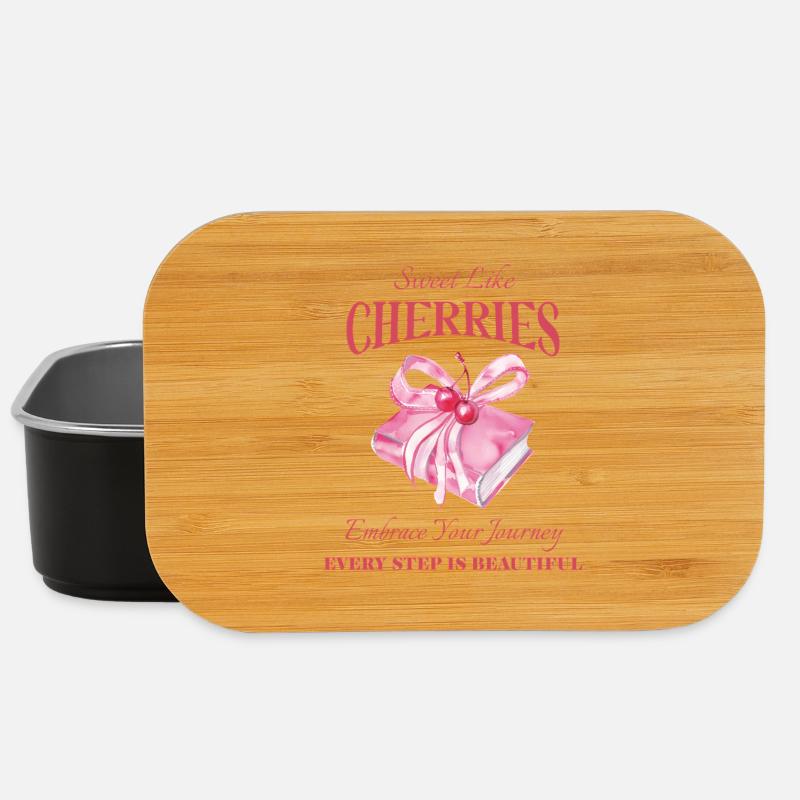 Cherries lovers cherry blossom sweet as cherries - Lunch Box - black
