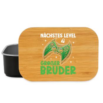 Nächstes Level Großer Bruder Ankündigung Zocken - Lunch Box - Schwarz - Vorne