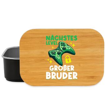 Nächstes Level Großer Bruder Ankündigung Zocken - Lunch Box - Schwarz - Vorne
