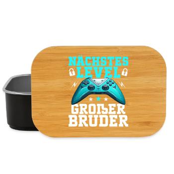 Nächstes Level Großer Bruder Ankündigung Zocken - Lunch Box - Schwarz - Vorne