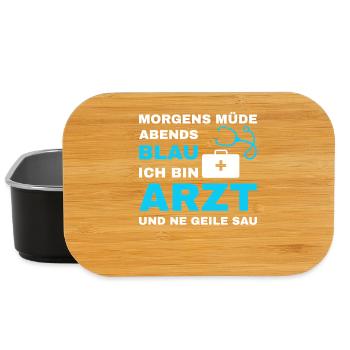 Facharzt Arzt Mediziner Doktor Geschenkidee Spruch - Lunch Box - Schwarz - Vorne