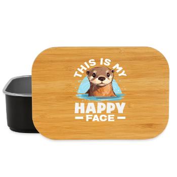 Seeotter Cartoon Glückes Gesicht - Lunch Box - Schwarz - Vorne