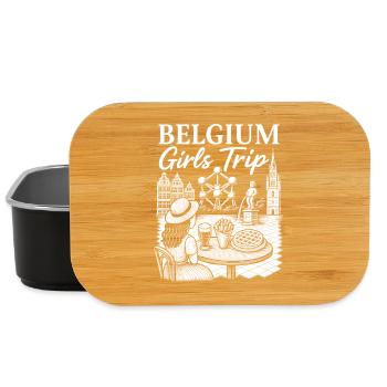 Belgique fille strip illustration - Boîte à goûter - noir - Devant