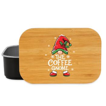 Le plaisir de la caféine des vacances du gnome de café - Boîte à goûter - noir - Devant