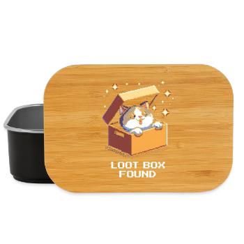 Lootbox gefunden | Katzen Gaming Humor - Lunch Box - Schwarz - Vorne