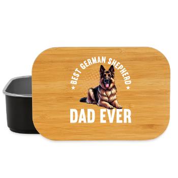 German Shepherd Dad Father's Day Father - Lunch Box - black - Front