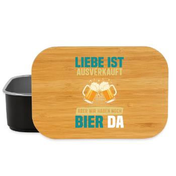 Malle LIEBE IST AUSVERKAUFT BIER IST NOCH DA - Lunch Box - Schwarz - Vorne