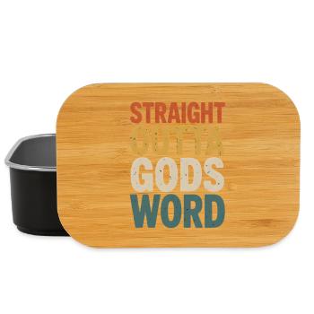 Straight Outta Gods Word - Lunch Box - Schwarz - Vorne