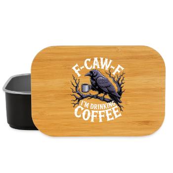 F-Caw-F: Ich Trinke Kaffee - Lunch Box - Schwarz - Vorne