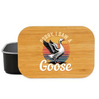 Drôle d’oiseau oie - Boîte à goûter - noir - Devant