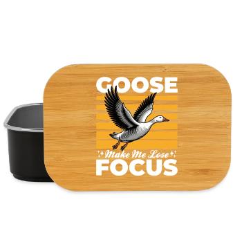 Drôle d’oiseau oie - Boîte à goûter - noir - Devant