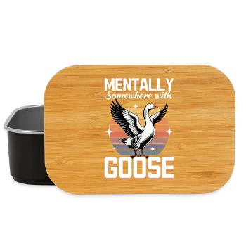 Drôle d’oiseau oie - Boîte à goûter - noir - Devant