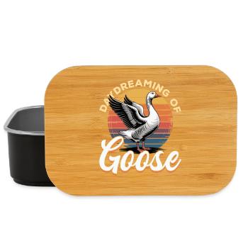 Drôle d’oiseau oie - Boîte à goûter - noir - Devant