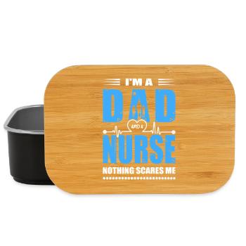 I'm A Dad And A Nurse Nothing Scares Me - Lunch Box - black - Front