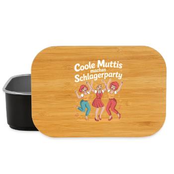  Coole Muttis Machen Schlagerparty Retro Tanzende - Lunch Box - Schwarz - Vorne