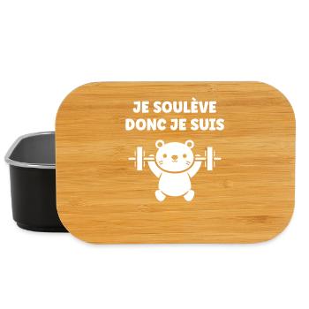 Je Soulève Donc Je Suis - Boîte à goûter - noir - Devant