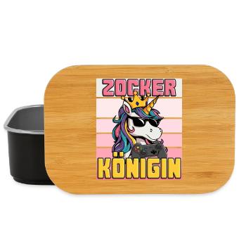 gambler queen - unicorn - Lunch Box - black - Front