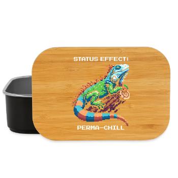 Status-Effekt: Dauerchill | Leguan Terrarium - Lunch Box - Schwarz - Vorne