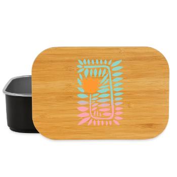 Gradient tulip - turquoise - Lunch Box - black - Front
