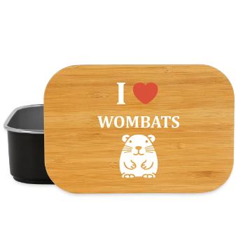 J adore les wombats - Boîte à goûter - noir - Devant