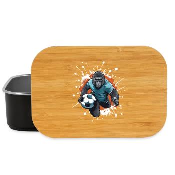 Gorilla Fussball Team - Lunch Box - Schwarz - Vorne