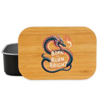 Drache – Born to Burn Bright - Lunch Box - Schwarz - Vorne