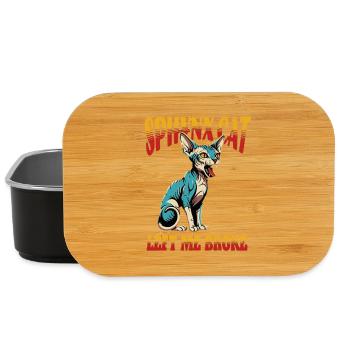 Sphynx Cat Funny - Lunch Box - black - Front
