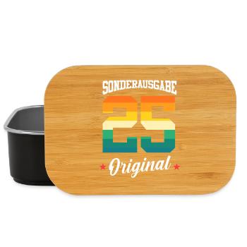 25 Geburtstag - Lunch Box - Schwarz - Vorne