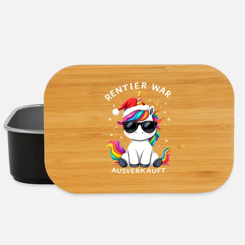 Rentier War Ausverkauft Einhorn Weihnachten - Lunch Box - Schwarz