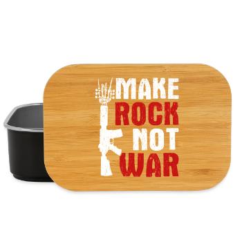 Make Rock Not War Music Guitare Rock Band - Boîte à goûter - noir - Devant