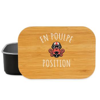 In octopus position Funny pun - Lunch Box - black - Front