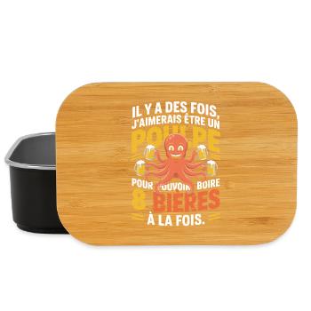 Es gibt Zeiten, in denen ich mir wünschte, ich wäre ein Oktopus Humor - Lunch Box - Schwarz - Vorne