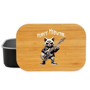Cat Rocker with Guitar - Lunch Box - black - Front