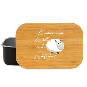 Kuscheliges Schaf Cartoon Spruch - Lunch Box - Schwarz - Vorne