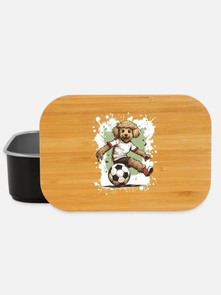 Pudel Hund Fussball Team - Lunch Box - Schwarz