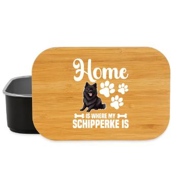 À la maison, c’est mon Schipperke - Boîte à goûter - noir - Devant