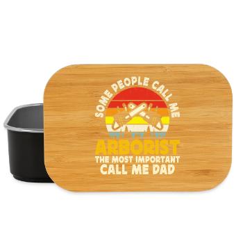 Arboriculteur Arboriste Père Cadeau - Boîte à goûter - noir - Devant