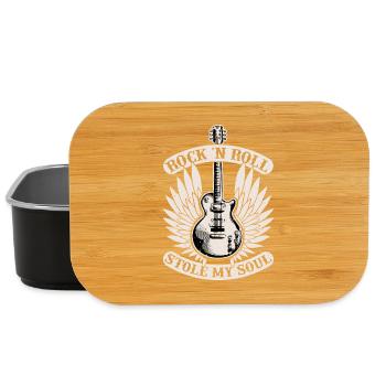 Rock 'n Roll Stole My Soul Rock Band Guitar Music - Lunch Box - Schwarz - Vorne