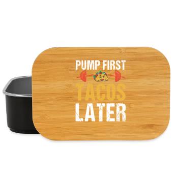 Bodybuilding Fitness Vintage Gym Athletes Workout - Lunch Box - black - Front
