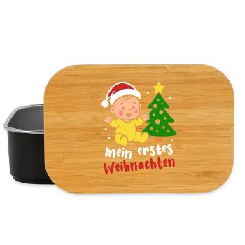 My First Christmas - Baby Parents Christmas Tree - Lunch Box - black - Front