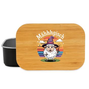 Mähhhgisch Schaf Zauberer Regenbogen - Lunch Box - Schwarz - Vorne
