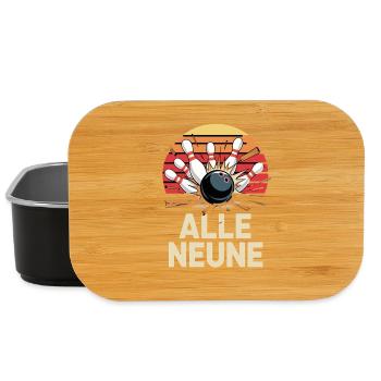 Conception des neuf coups de bowling - Boîte à goûter - noir - Devant