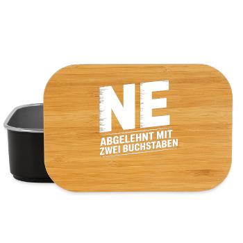 NE? Cooles Ablehnungs-Shirt mit klarer Ansage - Lunch Box - Schwarz - Vorne