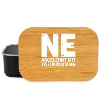 NE? Cooles Ablehnungs-Shirt mit klarer Ansage - Lunch Box - Schwarz - Vorne