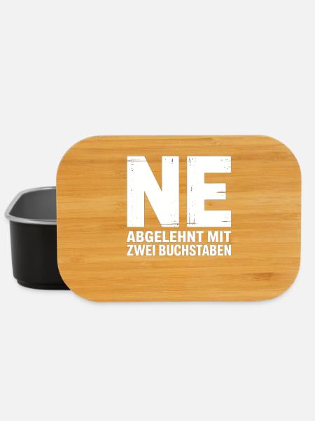 NE? Cooles Ablehnungs-Shirt mit klarer Ansage - Lunch Box - Schwarz