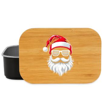 Santa Claus With Sunglasses Santa Hipster - Lunch Box - black - Front