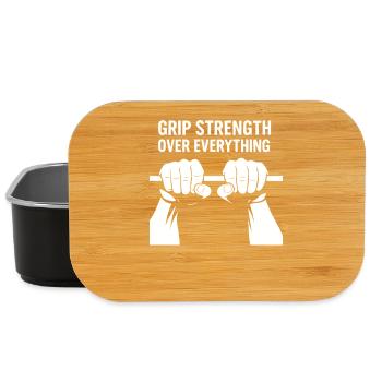 Grip Strength Over Everything Calisthenics Gym - Lunch Box - black - Front