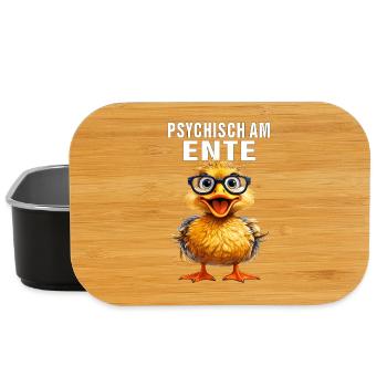 ENTE BRILLE PSYCHISCH AM ENTE - Lunch Box - Schwarz - Vorne