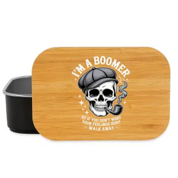 Schädel mit Pfeife Bomber Humor - Lunch Box - Schwarz - Vorne